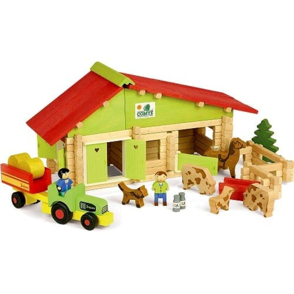 NWT Jeujura Wooden Building Set Farm